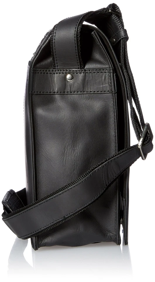 Bolso Mensajero Harvard Cuero Envejecido, Negro, Talla Única Foto 3 de 4