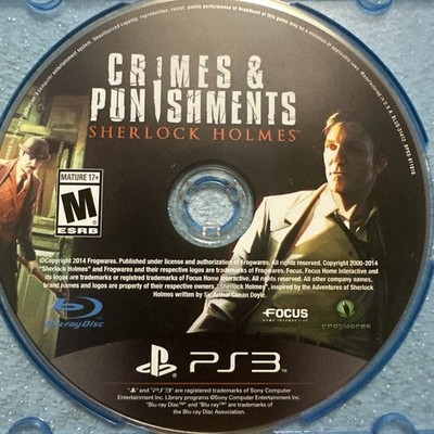 PS3 Playstation SHERLOCK HOLMES CRIMES & PUNISHMENTS Game Disc Only
