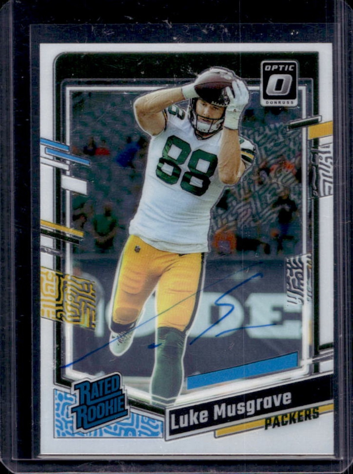 2023 Donruss Optic Luke Musgrave Rated Rookie RPS Auto #4/199 Packers