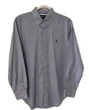 $98 Polo Ralph Lauren Men Blue  Classic-Fit Long-Sleeve Button Shirt XXL
