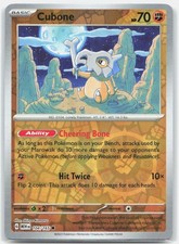 Cubone Reverse Holofoil Common SV: Scarlet & Violet 151 104/165 NM