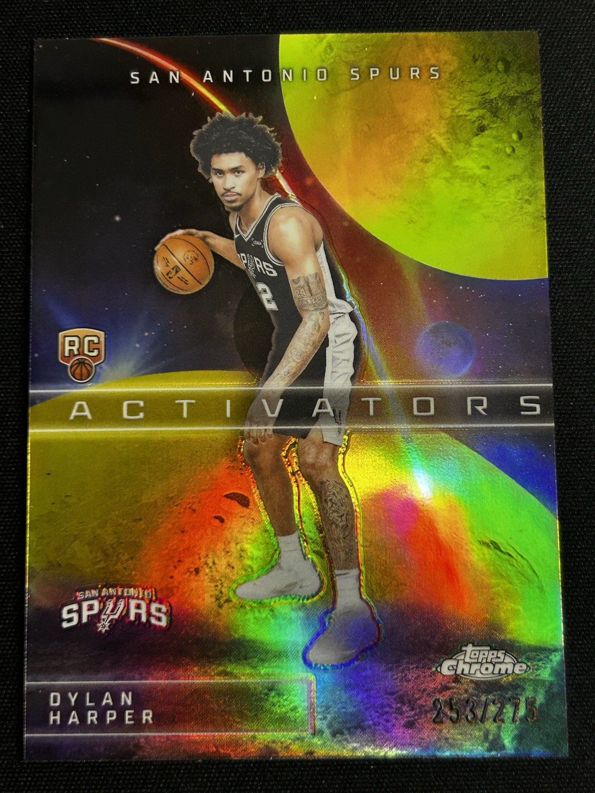 Dylan Harper 2025-26 Topps Chrome #252 Yellow Activators Refractor /275