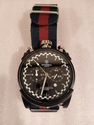 CT Scuderia Swiss Quartz Watch Stainless Steel NATO Strap Used 