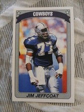 1990 Panini Album Stickers Jim Jeffcoat #241 Dallas Cowboys 