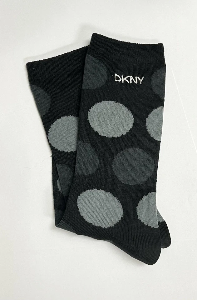 DKNY Mujer Suave Negro y Gris Polkadot Pantalón Calcetines 3 Pares, Zapato Talla 5-9 Foto 3 de 3