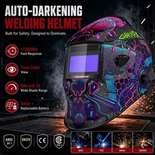 ARCCAPTAIN ProView Auto-Darkening Welding Helmet with Large Viewing Screen