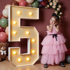 imprsv 4FT Marquee Numbers, Light Up Numbers 5 for 15th 50th Birthday Decorat...