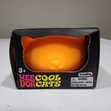 New Schylling NeeDoh Cool Cats Kitten Orange Stress Sensory Toy Nee Doh NEEDOH