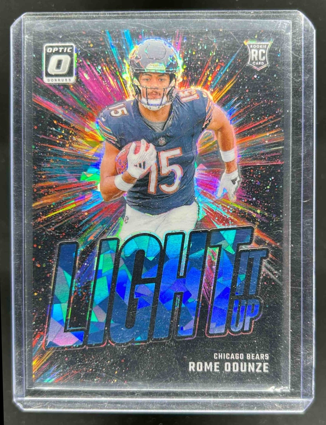2024 Donruss Optic Rome Odunze Light It Up RC Ice Rookie #13/15 Bears