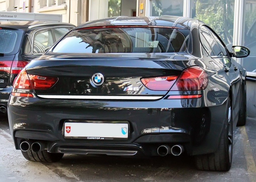 Baguette de coffre chromée pour BMW M6, finition miroir en acier inoxydable