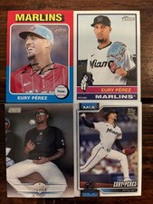 Eury Perez 4 Card LOT! Heritage / Stadium Club / 2026 - Miami Marlins