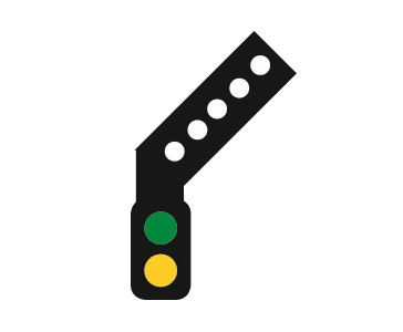 Train-Tech SS2R Sensorsignal (rechte Handfeder) 2 Aspekte Entfernung Spurweite OO