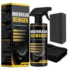 Auto Innenraum Reiniger 500ml mit Mikrofasertuch & Schwamm