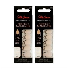 2pk Sally Hansen Salon Effects Perfect Manicure Almond Med/Needing Space AL241