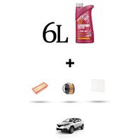 Hoffcar Wartungskit 3 Filter Und 6L ÖL FüR Renault Captur (J5,H5) 1.3 Tce 150