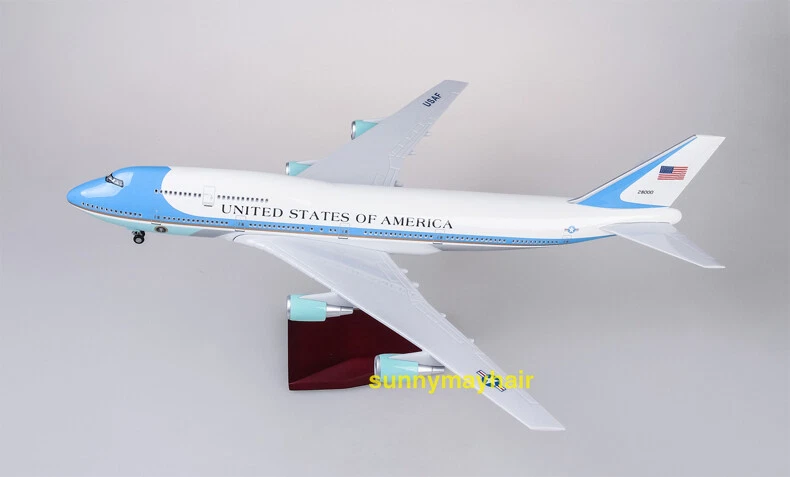 1/150 US Air Force One Boeing 747 Aircraft Airplane Model Toy 47cm Plane Collect - Image 4 of 4