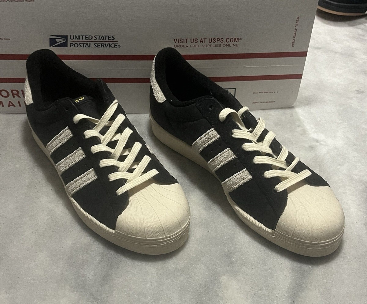 Size 11.5 - adidas Superstar 82 Black Cream White for sale