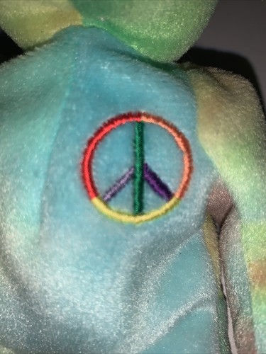 1996 Ty “Peace” Beanie Baby Retired w/Swing Tag - RARE TAG ERRORS & PVC PELLETS - Picture 9 of 9