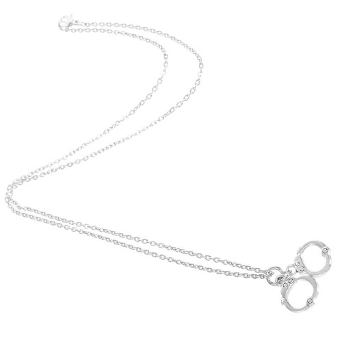 2 Pieces Stylische Kette Street-Retro-Handschellen-Halskette Fräulein Mann - Bild 7 von 12