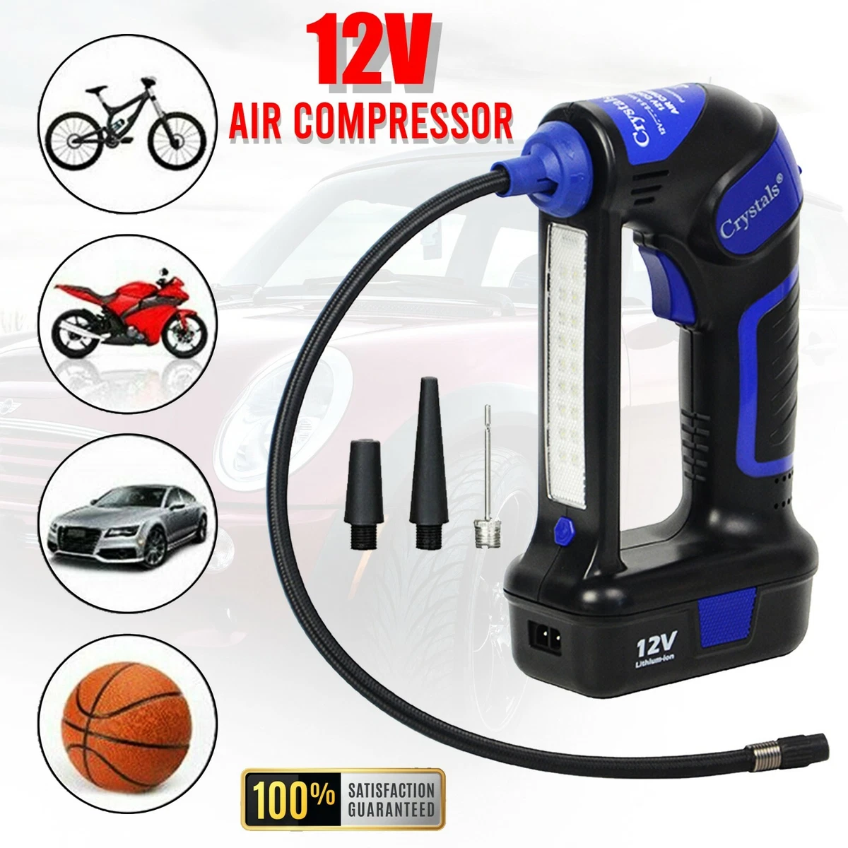 Autojack Cordless Car Tyre Inflator Handheld Air Compressor LCD