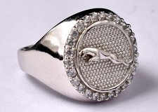 Anello in argento sterling 925 fatto a mano con zirconi design pantera RS-1623