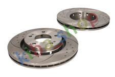 RIGHT OR LEFT BRAKE DISC SET 2 PCS 2PCS SPEEDMAX CUT-DRILLED FRONT L/R OUTER
