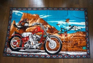 David Mann Ghost Rider Tapestry Harley Easyrider Vintage Tapestry Rare Fedex Ebay