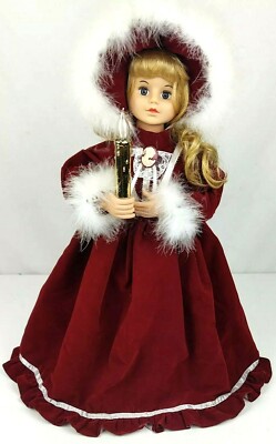 Vintage Telco Motionettes of Christmas Animated Porcelite Doll 24'' Tall 