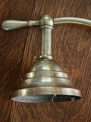 Antique Brass Wall Sconce Light-Beardslee & Pairpoint Shade-Sconce & Globe - Picture 14 of 24