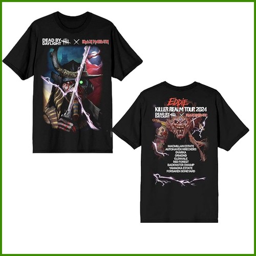 Iron X Dead By Daylight Eddie Killer Realm Tour 2024 T-Shirt - Picture 2 of 3