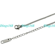 Men Women's 18K White Gold Filled 1.5 mm wide Italian Box Chain Necklace F048W