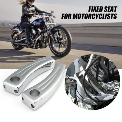 1'' Handlebar Handle Bar Adapter Risers Clamp Mounts Silver For Harley Kawasaki