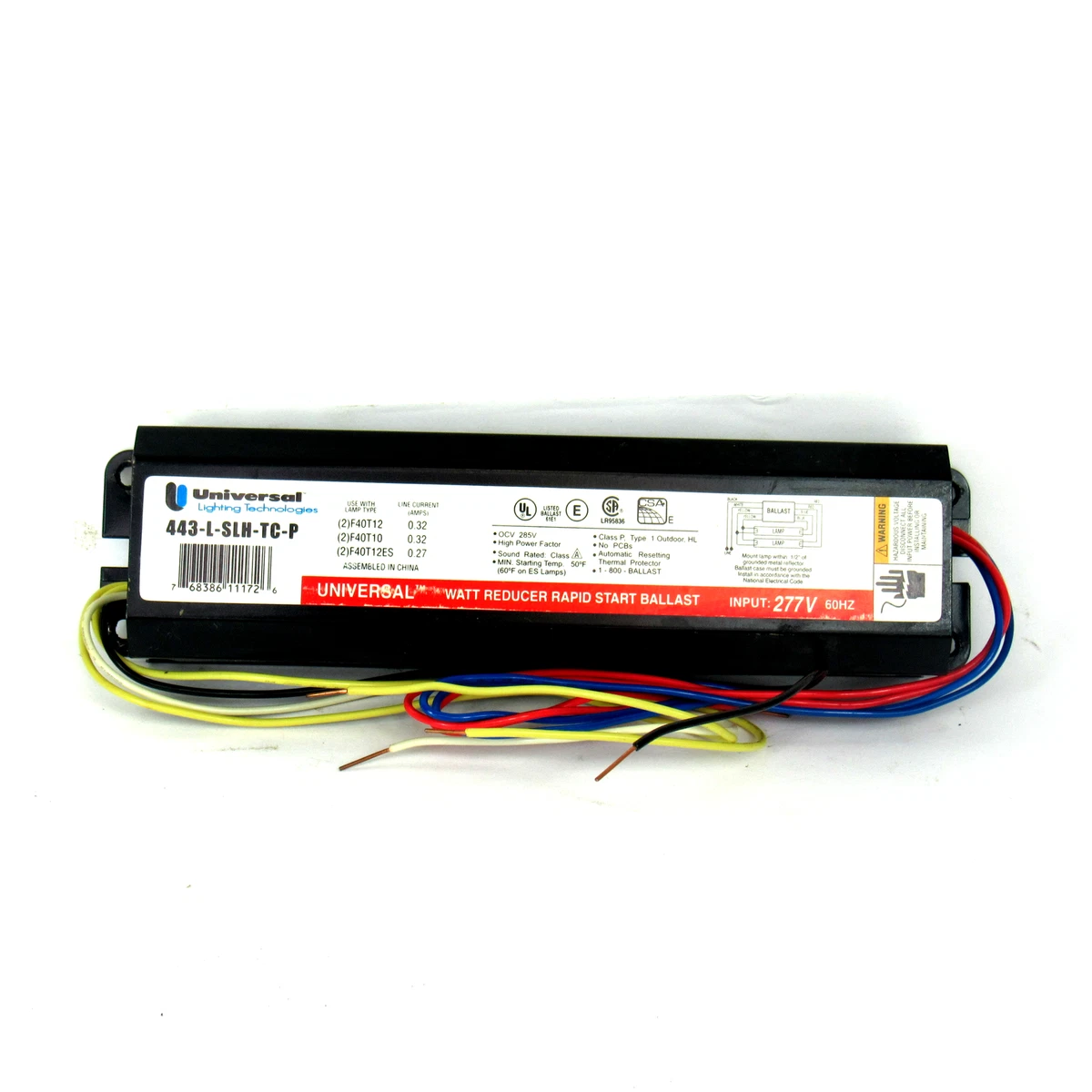 Universal Lighting Technologies 443 L SLH TC P Watt Reducer Rapid Start Ballast