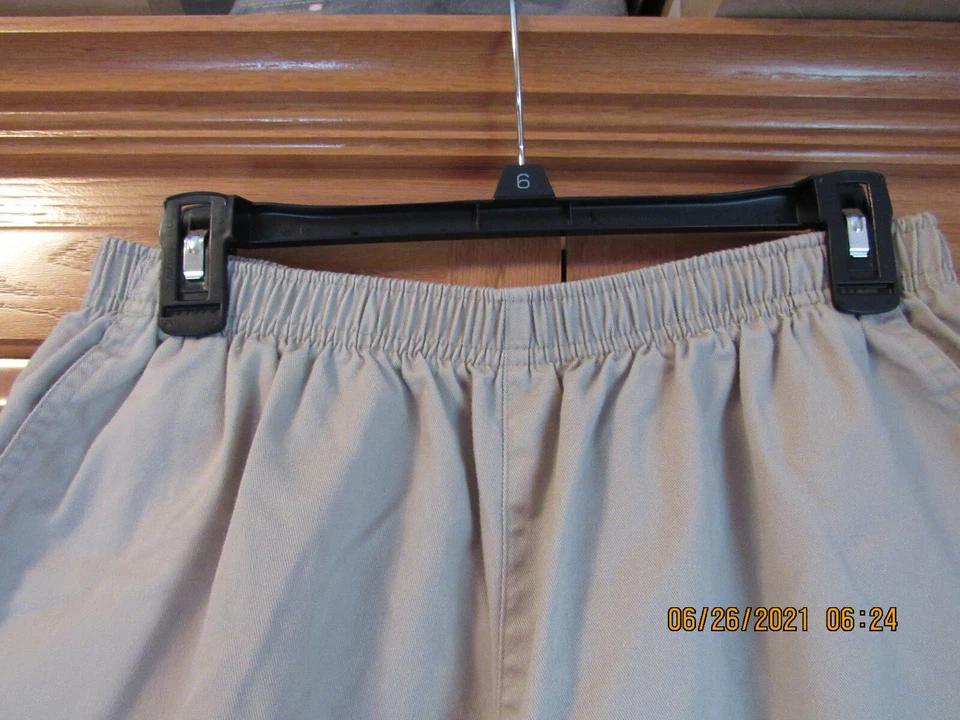 Pantalones Cortos Mujer Cabin Creek Caqui Talla 18P Cintura Elástica Algodón/Poliéster Foto 3 de 4