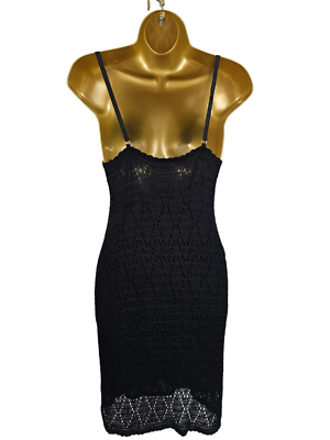 karen millen black crochet dress Karen Millen black and white crochet dress 3/4 length sleeve size 2 UK8