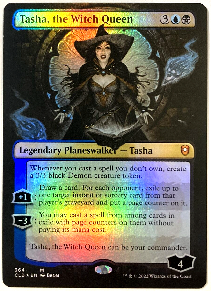 MTG Tasha, the Witch Queen BORDERLESS FOIL Commander Legends Baldur's Gate 364 MTG Tasha, the Witch Queen BORDERLESS FOIL Commander Legends Baldur's Gate 364