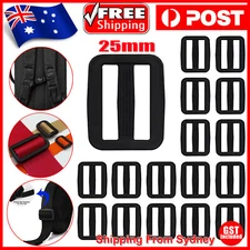 UPTO 100X 25mm Tri-Glide Buckle Triglide Clip Belt Cord Strap Webbing Adjuster