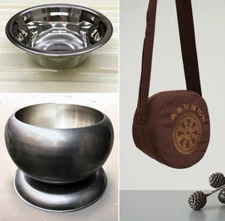 Shaolin Monk Double-layer Stainless Steel Cutlery Five-piece Ordination Bowl