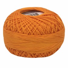 Lizbeth Egyptian Cotton Crochet Thread Size 20 Color 695 Bright Orange