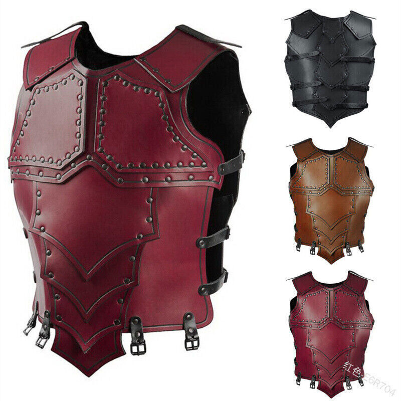 Medieval Viking Warrior PU Leather Chest ArmorCosplay Costume Armor Chest Vest