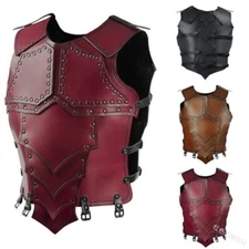 Medieval Viking Warrior PU Leather Chest ArmorCosplay Costume Armor Chest Vest