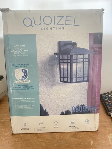 Quoizel 0809534 Outdoor Wall Lantern, 1-Light - Picture 6 of 6