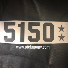 5150 with Stars Decal Sticker For Guitar Matte Black