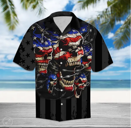 American Skulls Hawaii Shirt 3d 