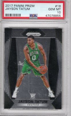 NBAカード PSA10 ジェイソンテイタム 2017 プリズム ルーキーカード 2017 JAYSON TATUM RC AUTO PRIZM PSA10