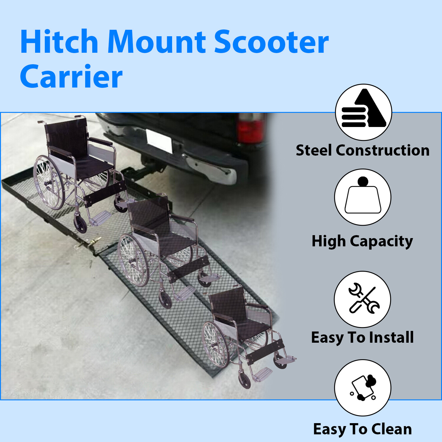 Mobility Electric Wheelchair Scooter Hitch Carrier Disability Medical