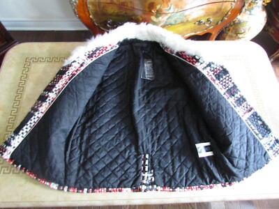 NWT RAG & BONE Shearling collar Multicoloured Linton Tweed