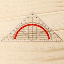 .45 Degree Geometry Triangle Ruler Protractor Drawing Set Hot