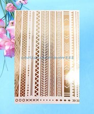 armband anklet metallic gold flash temporary tattoo summer body decal