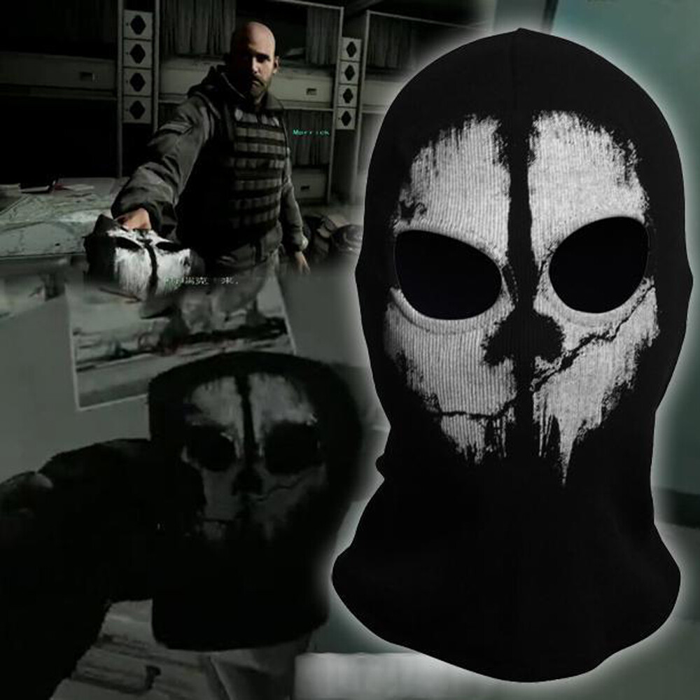 2 Hole Halloween Ghost Skull Face Mask Bike Balaclava Ski Motorcycle Helmet Hood